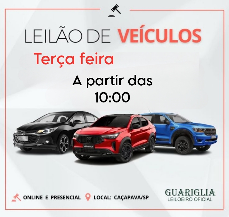 <center><b>Leilão de Veículos Recuperados de Financiamento</b> <center>Encerramento Dia 03/06/2025 as 10:00h