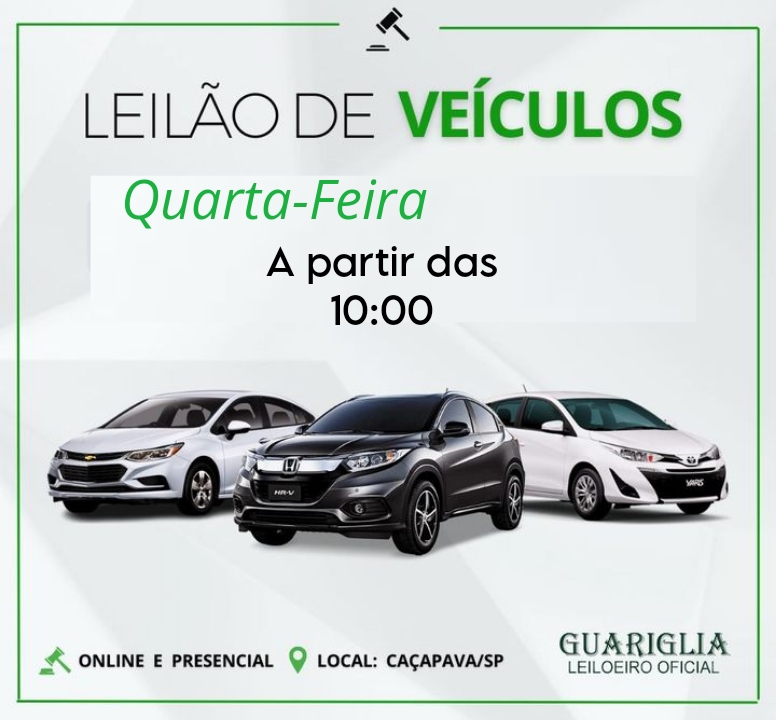 <center><b>Leilão de Veículos Recuperados de Financiamento</b> <center>Encerramento Dia 12/03/2025 as 10:00h